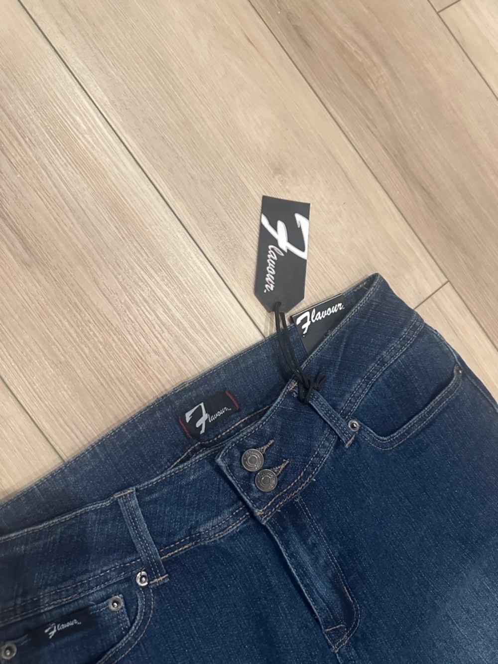 New Dark Blue Boot-Cut Women’s Jeans - Flavour by Bubblegum Size 14 NWT - Picture 2 of 10
